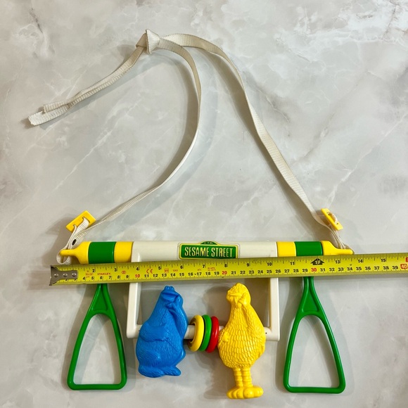 Vintage Sesame Street Baby Crib Toy Big Bird, Cookie Monster - Picture 2 of 5